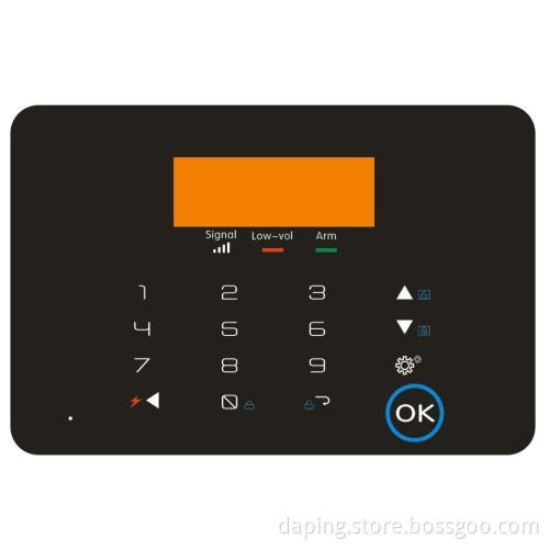 Dual-Band touch keypad wireless gsm home alarm systemwith Built-in siren